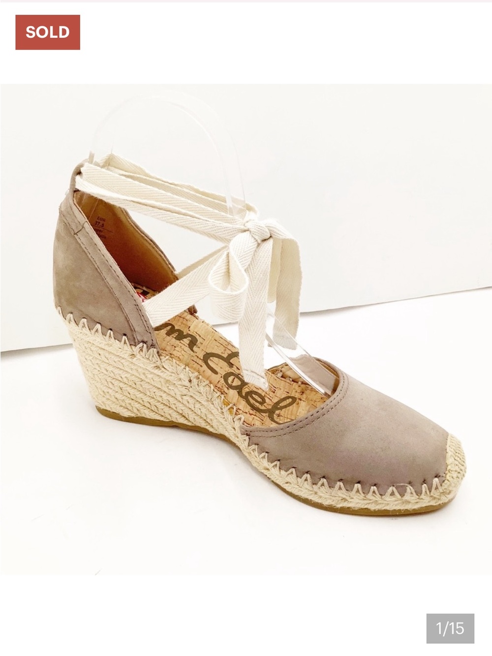 🆕{Sam Edelman} Leather/Suede Patsy Espadrille Wedge Sandals